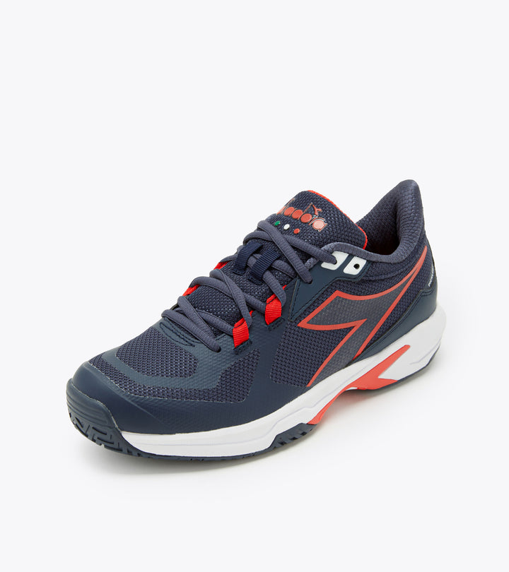 Diadora Men’s Trofeo 2 Pickleball Shoe Blue Corsair White Fiery Red - Orleans Shoe Co.