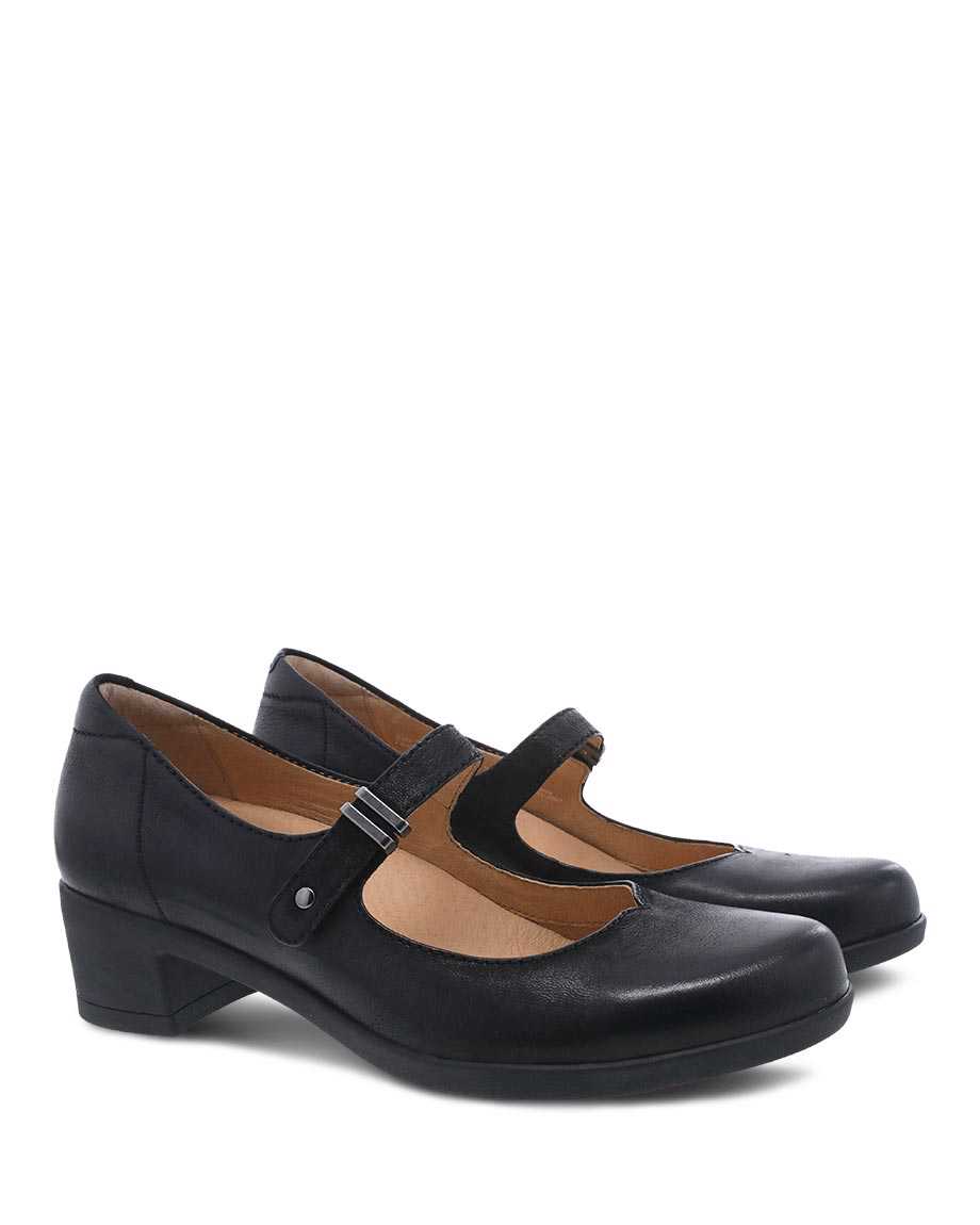 women dansko dress shoes Dansko Women's Callista - Black Burnished Nubuck
