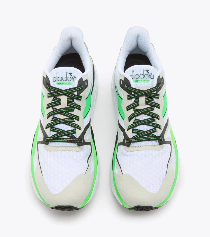 Diadora Men’s Atomo V7000 White Green Fluo Black - Orleans Shoe Co.