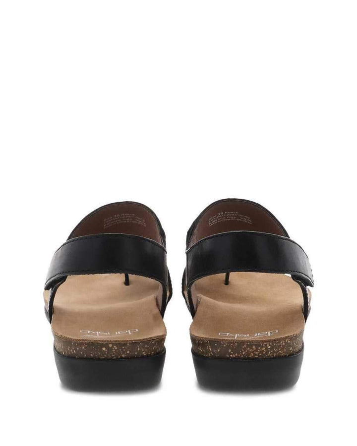 Women's Reece Waxy Burnished Black Sandal - Orleans Shoe Co.