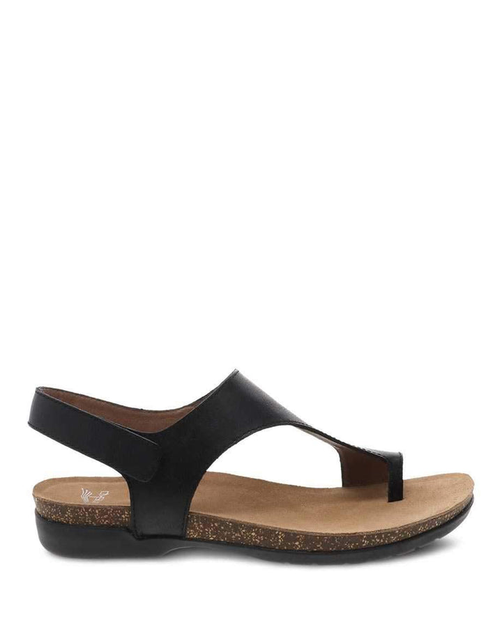 Women's Reece Waxy Burnished Black Sandal - Orleans Shoe Co.