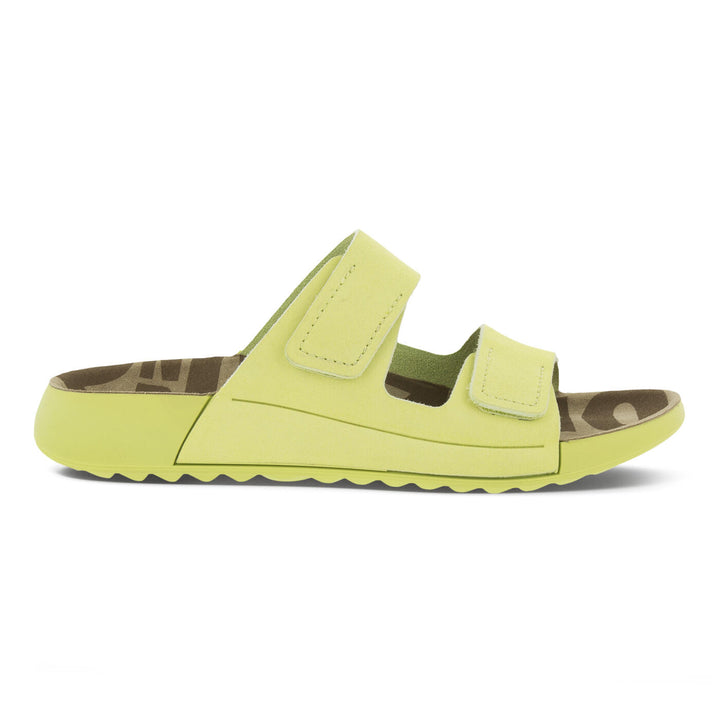 Women's Ecco 2nd Cozmo Two Band Slide Sunny Lime - Orleans Shoe Co.