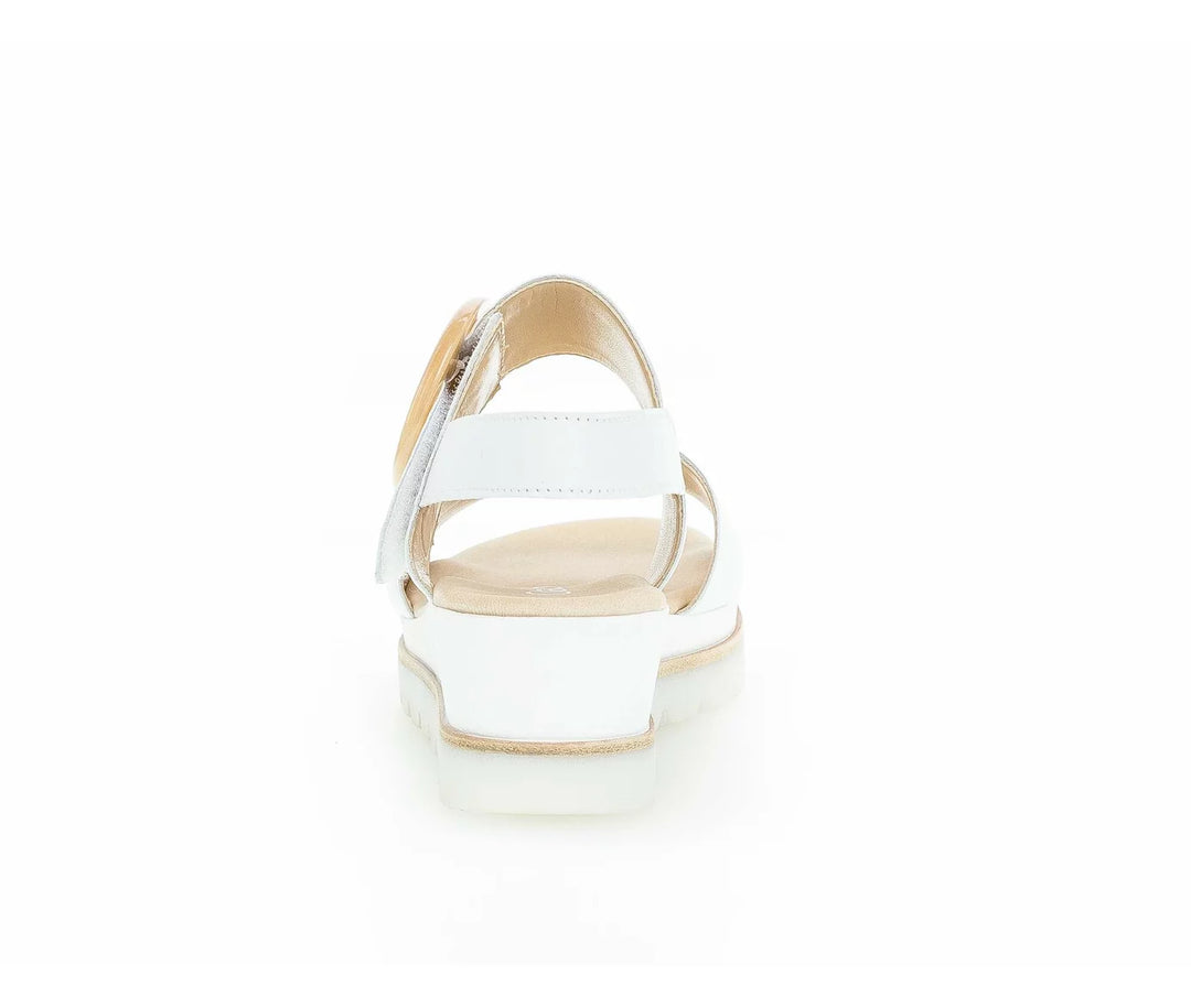 Women's Gabor Platform Sandal 84.645.21 Weiss White - Orleans Shoe Co.