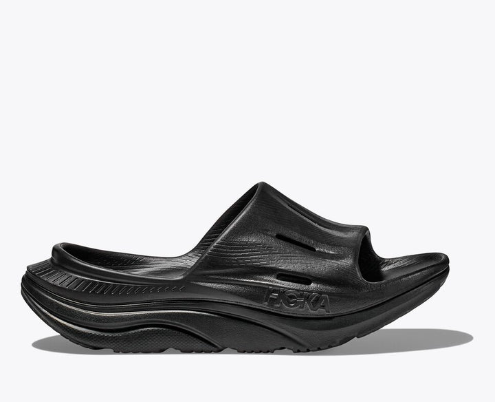 Hoka One One Unisex Ora Recovery Slide 3 Black Black - Orleans Shoe Co.