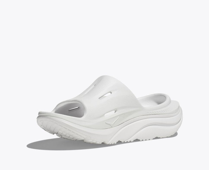 Hoka One One Unisex Ora Recovery Slide 3 White White - Orleans Shoe Co.