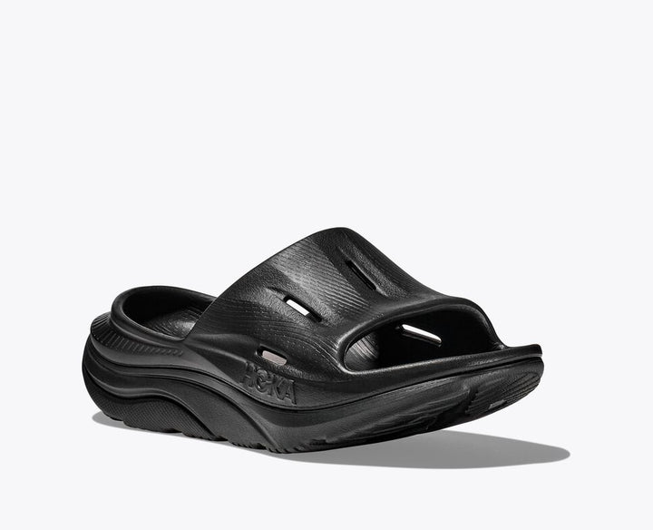 Hoka One One Unisex Ora Recovery Slide 3 Black Black - Orleans Shoe Co.