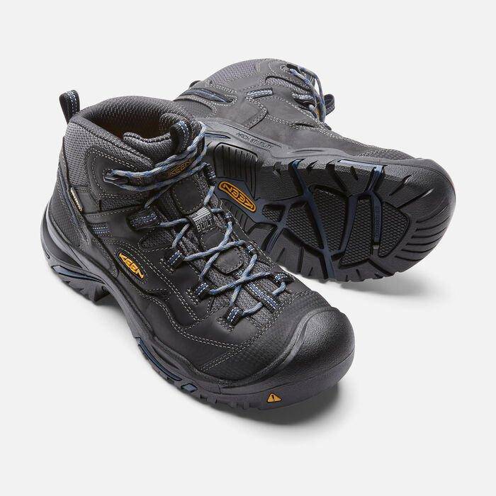 Men's Braddock Mid Waterproof Soft Toe Black  Work Boot - Orleans Shoe Co.