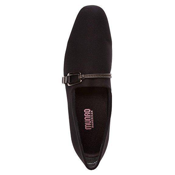 Womens Cindi Black Stretch Fabric Slip On Heel - Orleans Shoe Co.