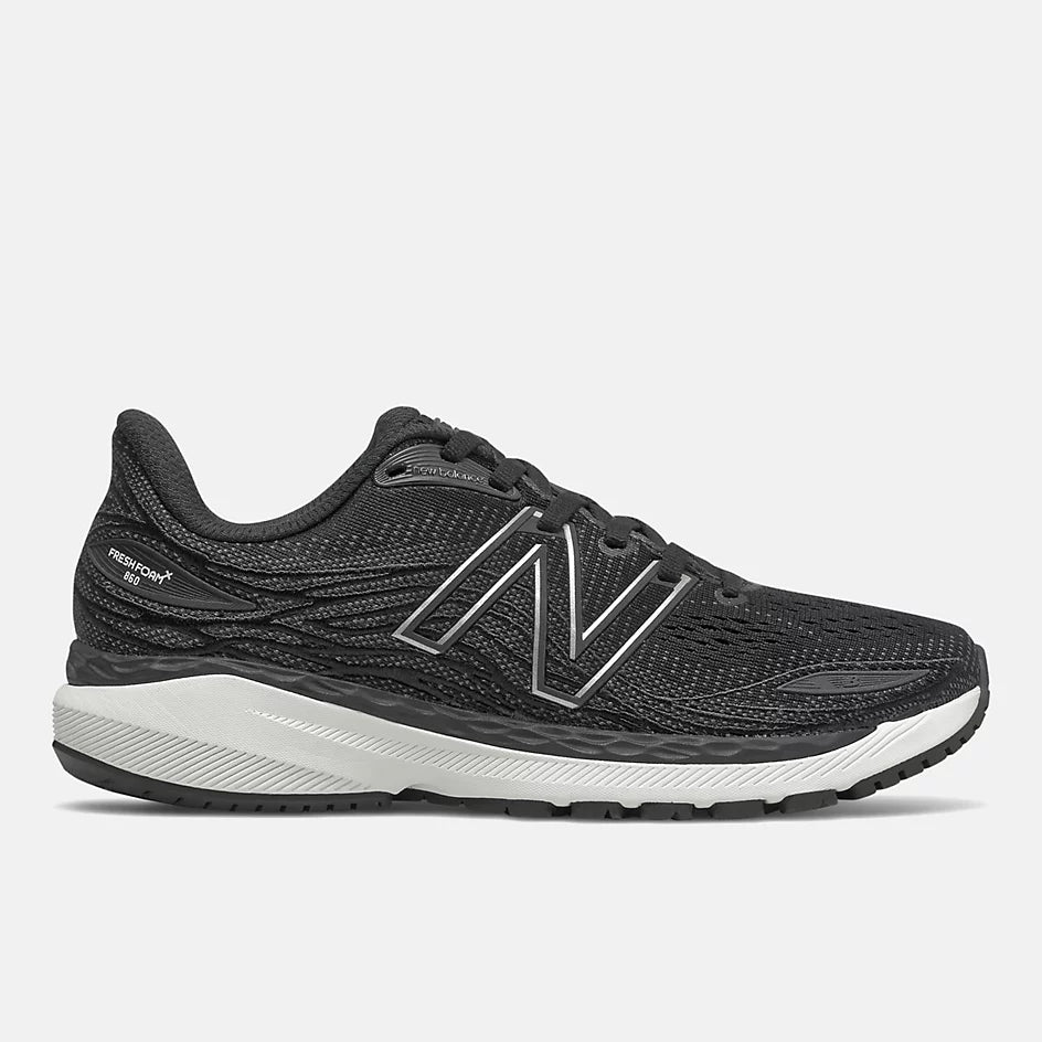 Women's New Balance W860M12 Black/White - Orleans Shoe Co.