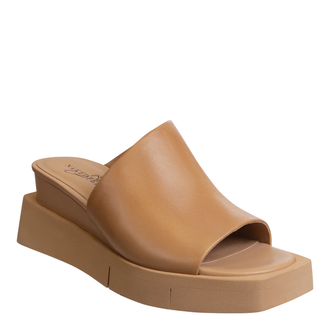 Naked Feet Women’s Infinity Platform Sandal Camel - Orleans Shoe Co.