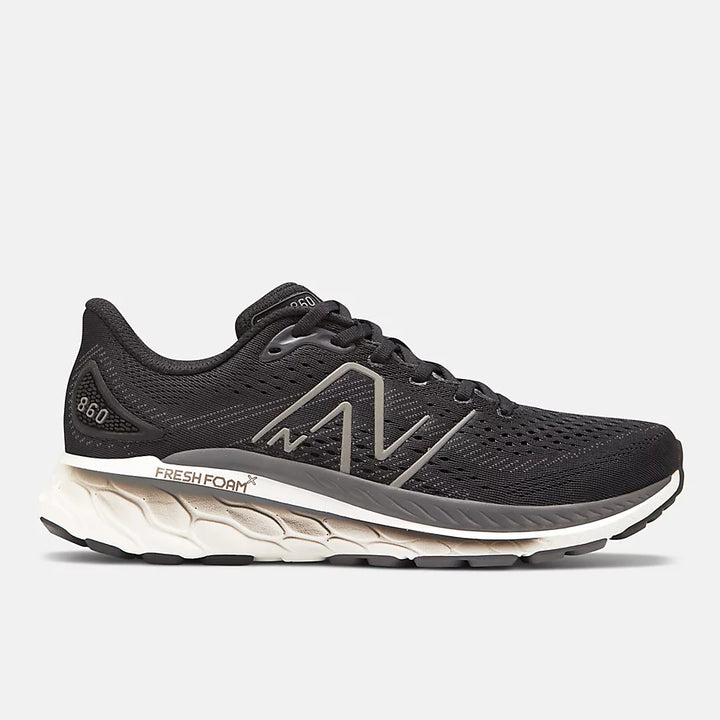 Men's New Balance Fresh Foam X M860K13 Black White Magnet - Orleans Shoe Co.