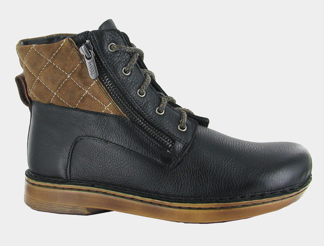 Women's Naot Castera Soft Black Antique Brown Combo - Orleans Shoe Co.