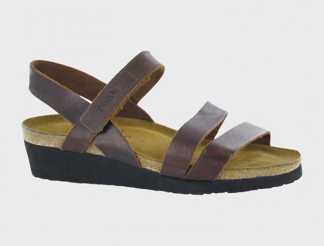 Kayla Wedge Sandal Buffalo Leather - Orleans Shoe Co.