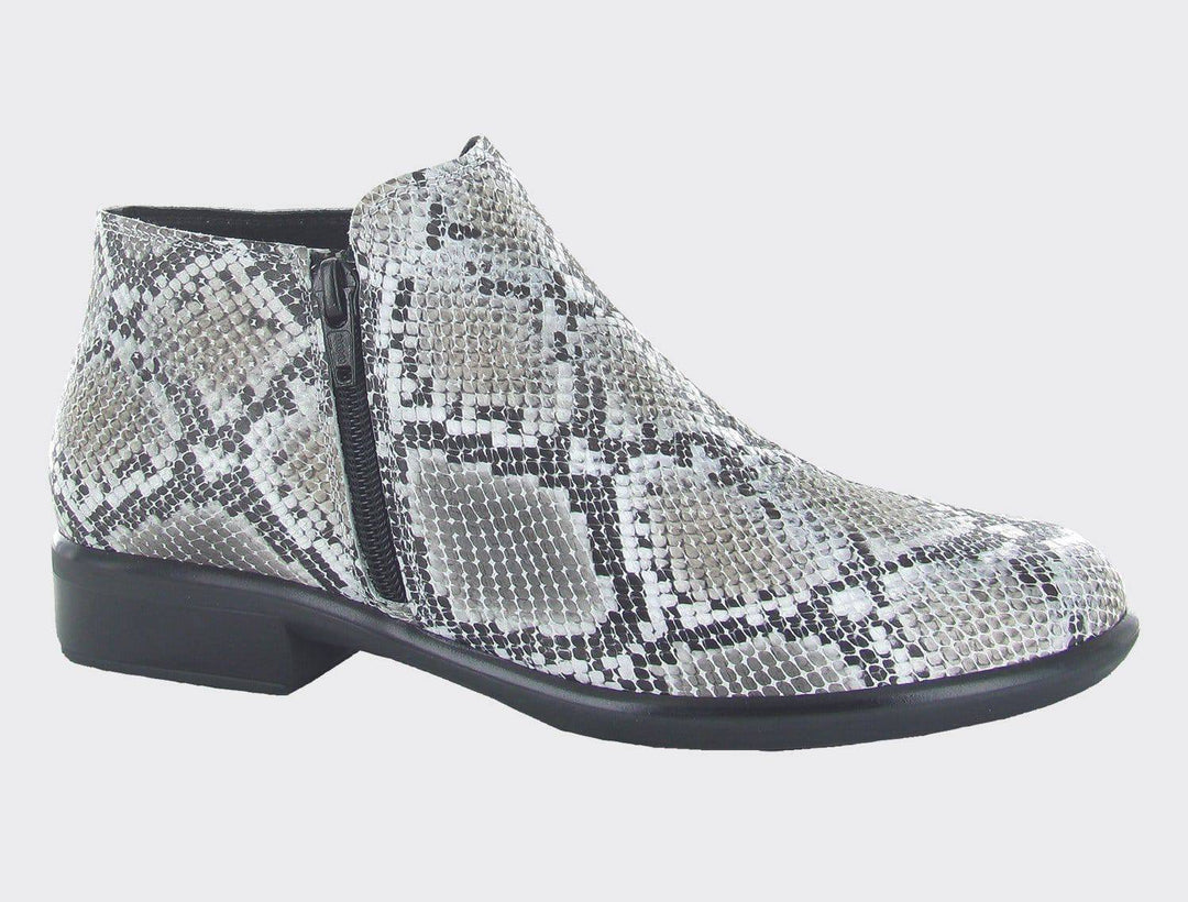 Women's Naot Helm Gray Cobra Booties - Orleans Shoe Co.