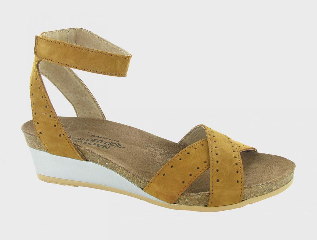 Women's Wand Amber Nubuck/Glass Brown Sandal - Orleans Shoe Co.