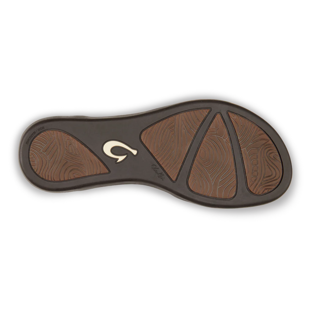 Olukai Women’s Ho’opio Leather Bubbly Dark Java - Orleans Shoe Co.