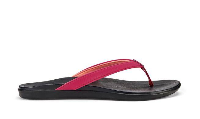 Women's Ho'opio Deep Magenta/ Black Flip Flop - Orleans Shoe Co.