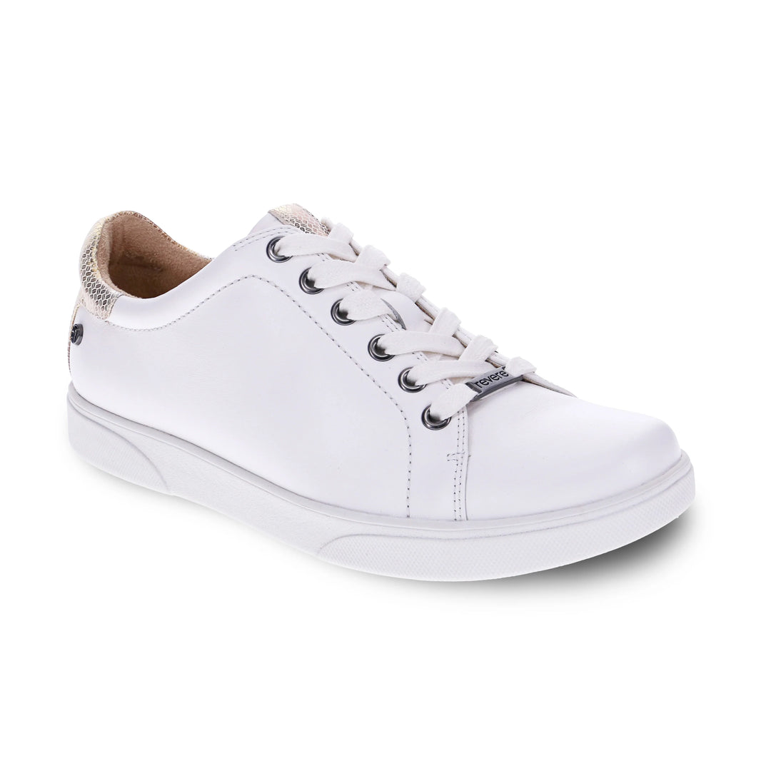 Women’s Revere Limoges Lace Up Sneaker Coconut Metallic Interest - Orleans Shoe Co.