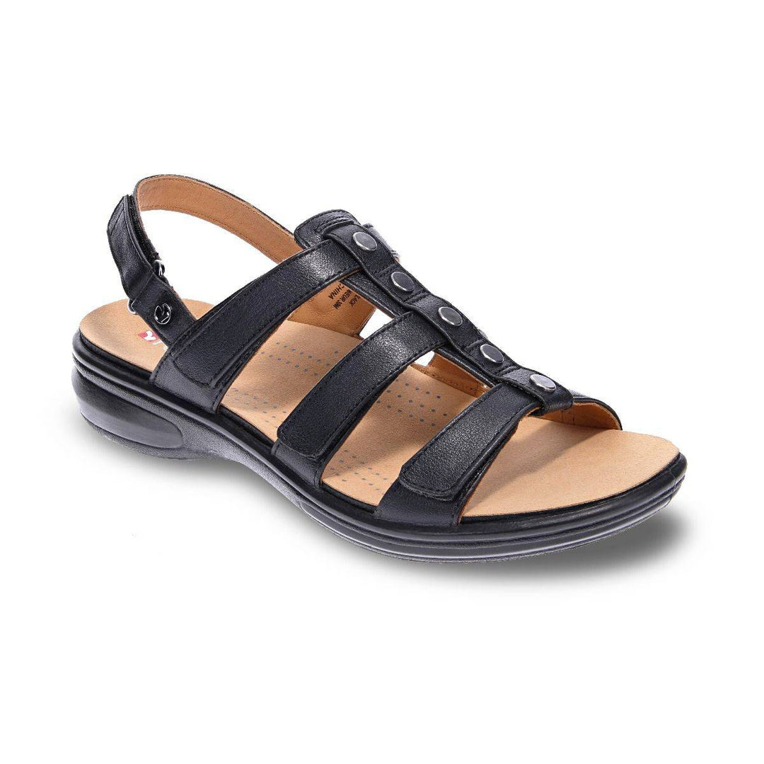 Women's Toledo Black French Sandal - Orleans Shoe Co.