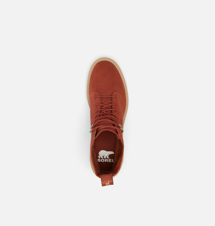 Women's Sorel Hi-Line Heel Lace Boot Warp Red Tawny Buff - Orleans Shoe Co.