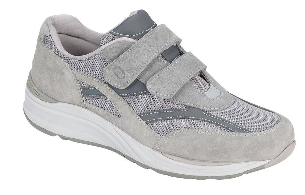 Men's J-V Gray Mesh Hook/Loop Shoe - Orleans Shoe Co.
