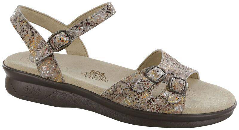 Women's Duo Multisnake Taupe Sandal - Orleans Shoe Co.