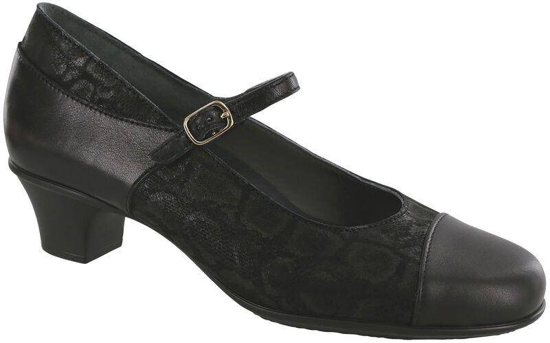 Women's SAS Isabel Black Snake Pump - Orleans Shoe Co.