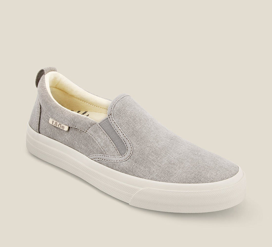 Women's Rubber Soul Grey Wash Canvas Slip-On - Orleans Shoe Co.
