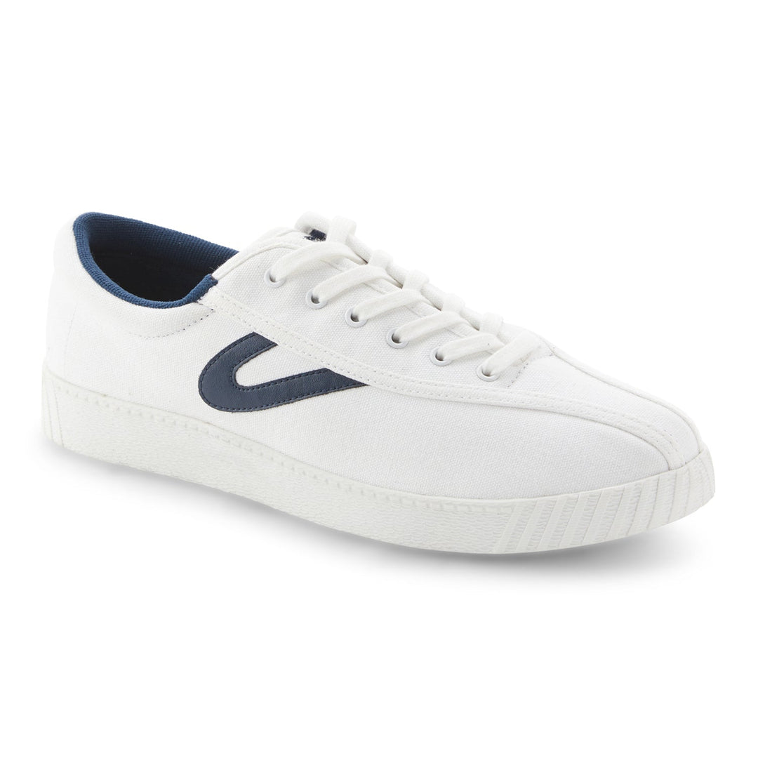 Women's Nylite Plus Canvas White/Navy - Orleans Shoe Co.