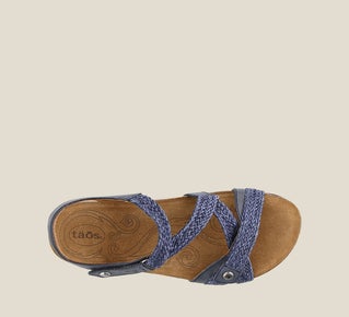Women's Trulie Navy Adjustable Sandal - Orleans Shoe Co.