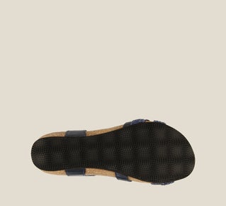 Women's Trulie Navy Adjustable Sandal - Orleans Shoe Co.