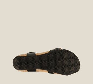 Trulie Wedge Sandal Black - Orleans Shoe Co.