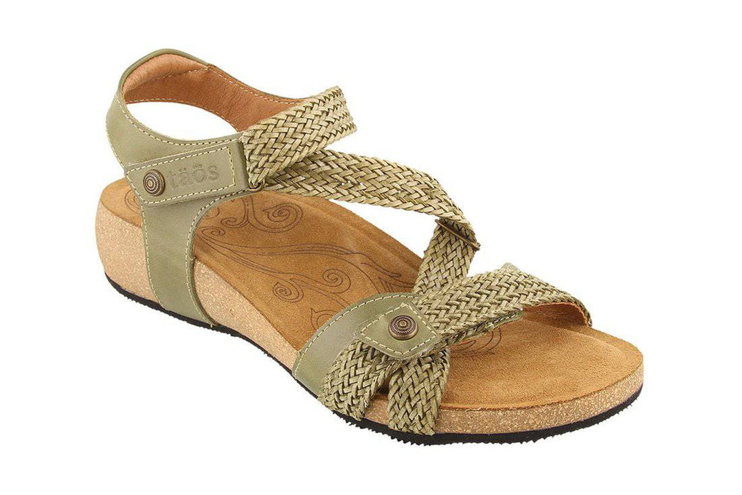 Trulie Vintage Green Wedge Sandal - Orleans Shoe Co.