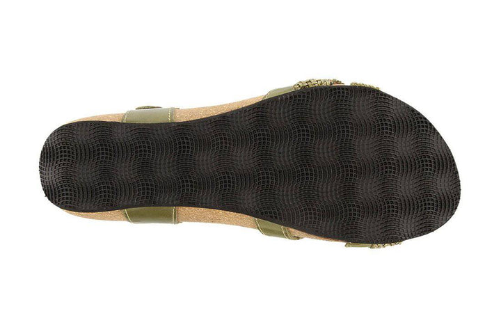 Trulie Vintage Green Wedge Sandal - Orleans Shoe Co.