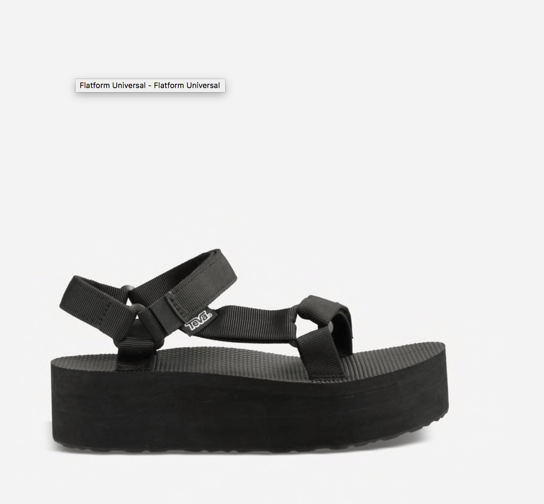 Women's Flatform Universal Black Sandal - Orleans Shoe Co.