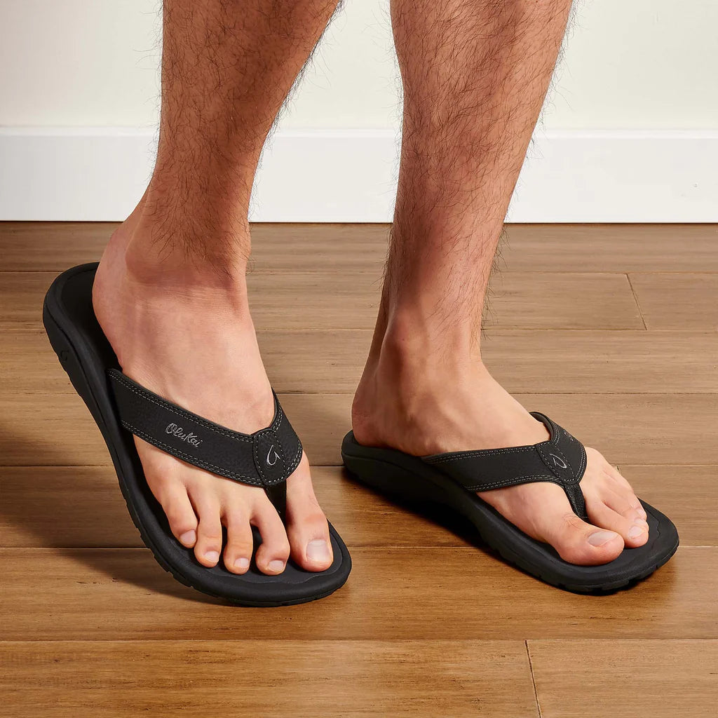Olukai Men's Ohana Dark Shadow Flip-Flop - Orleans Shoe Co.