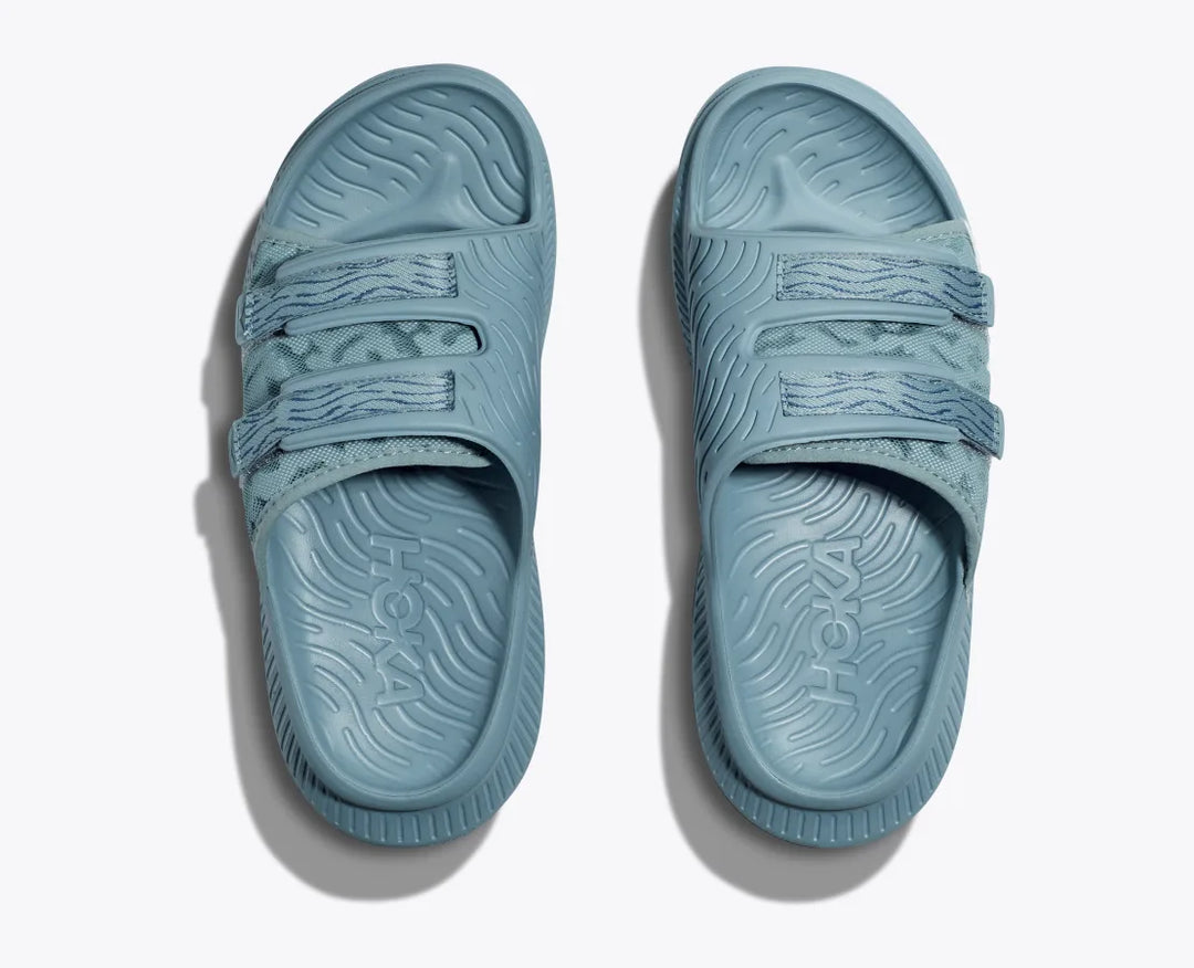 Hoka One One Unisex Ora Luxe Recovery Slide Adjustable Stone Hoka One One Unisex Ora Luxe Recovery Slide Adjustable Stone