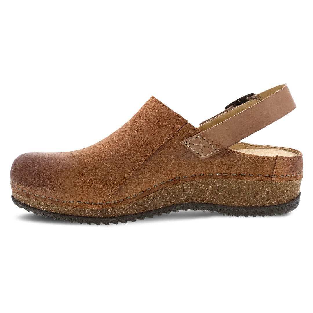 Dansko Women's Merrin Clog Burnished Suede Tan