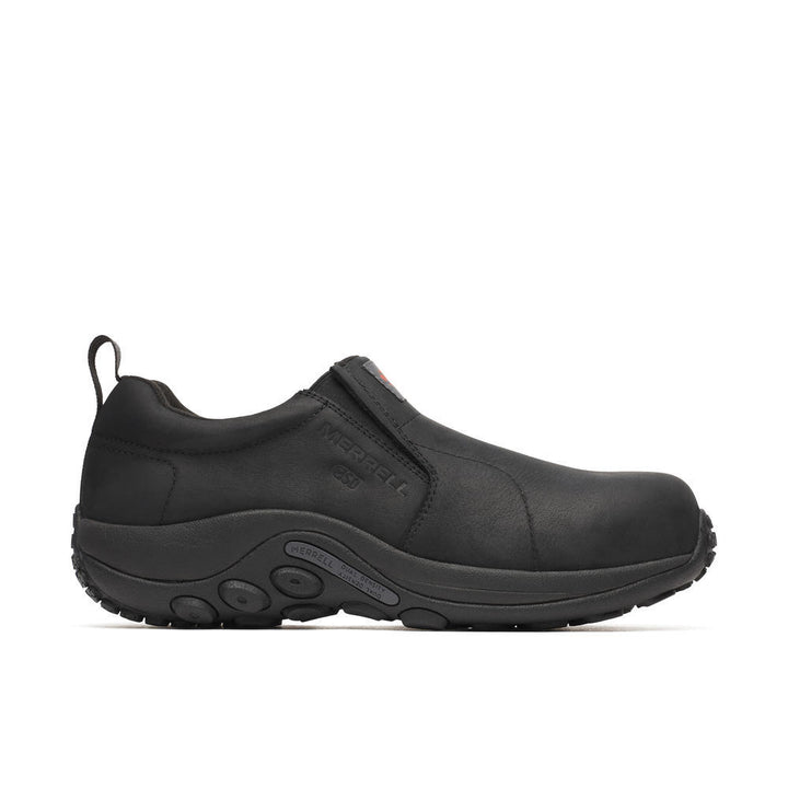Merrell Men's Jungle Moc Leather Hi-Vis Carbon Fiber Static Dissipative 10 Low Black - Orleans Shoe Co.