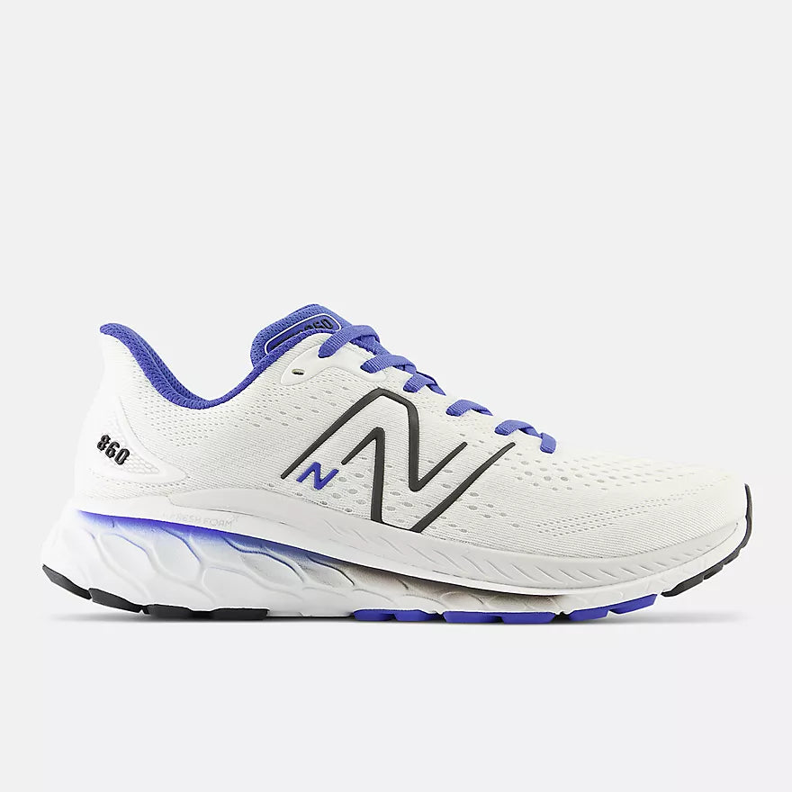 New Balance Men’s Fresh Foam X M860F13 White Marine Blue - Orleans Shoe Co.