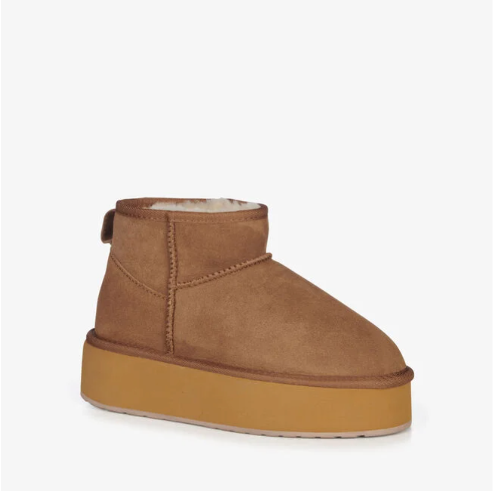 G983 EMU Australia モカシン CairnsReverseFur Emu Australia Women's Stinger Micro Flatform W13082 Chestnut