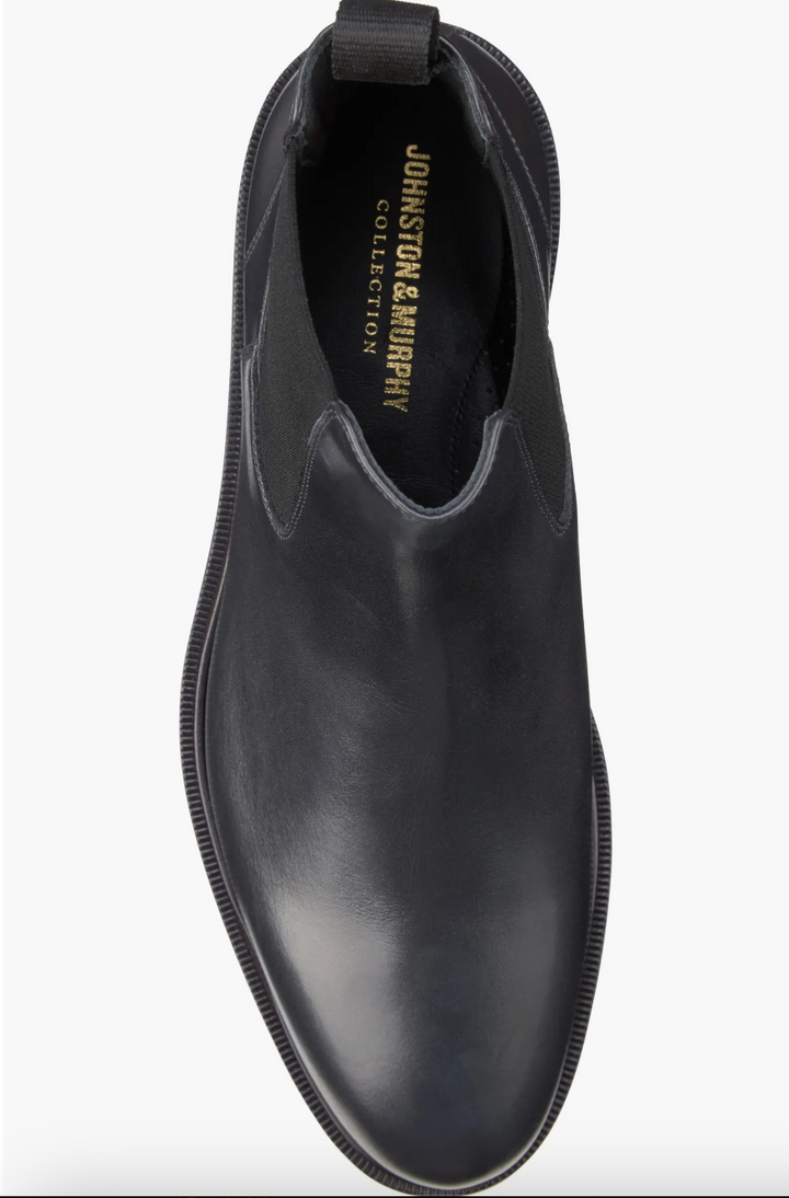 Johnston & Murphy Hartley Chelsea Black Italian Calfskin