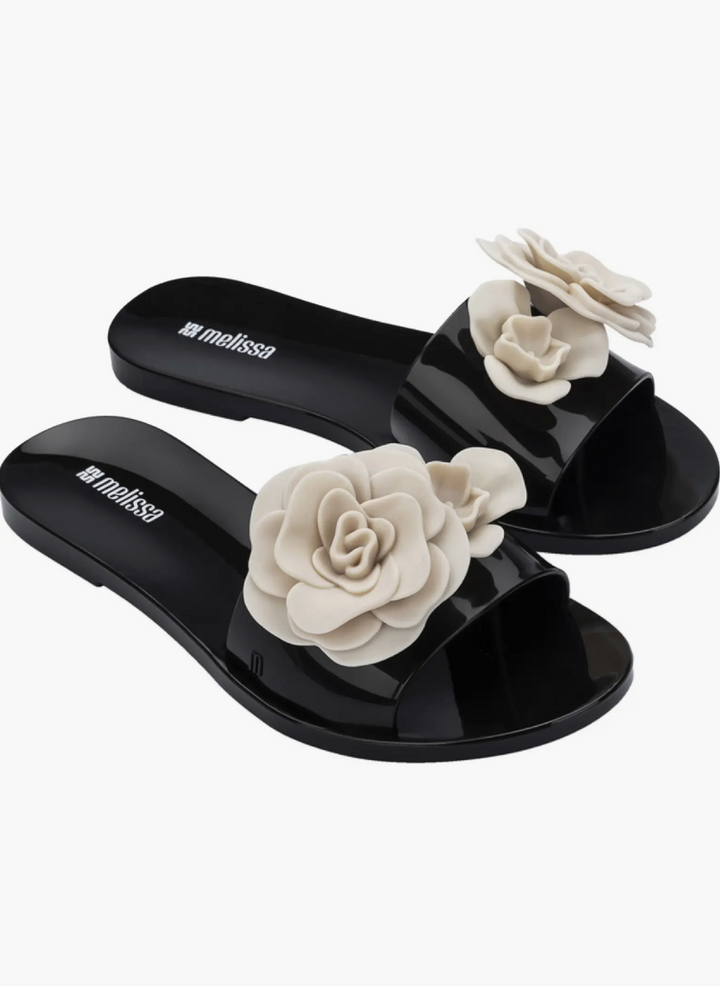 Melissa Women's Babe Petals Black Beige - Orleans Shoe Co.