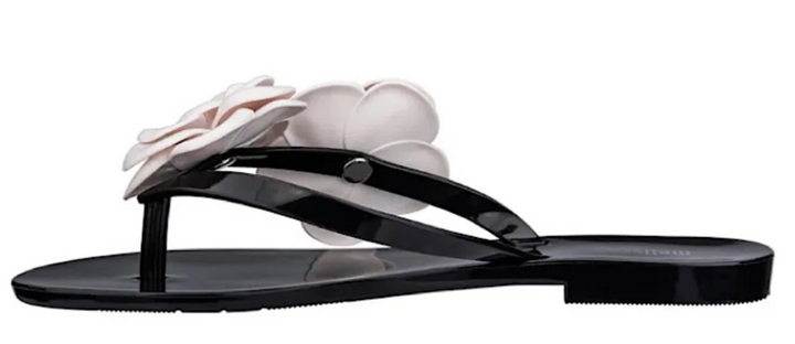 Melissa Women's Harmonic Petals Black Beige - Orleans Shoe Co.