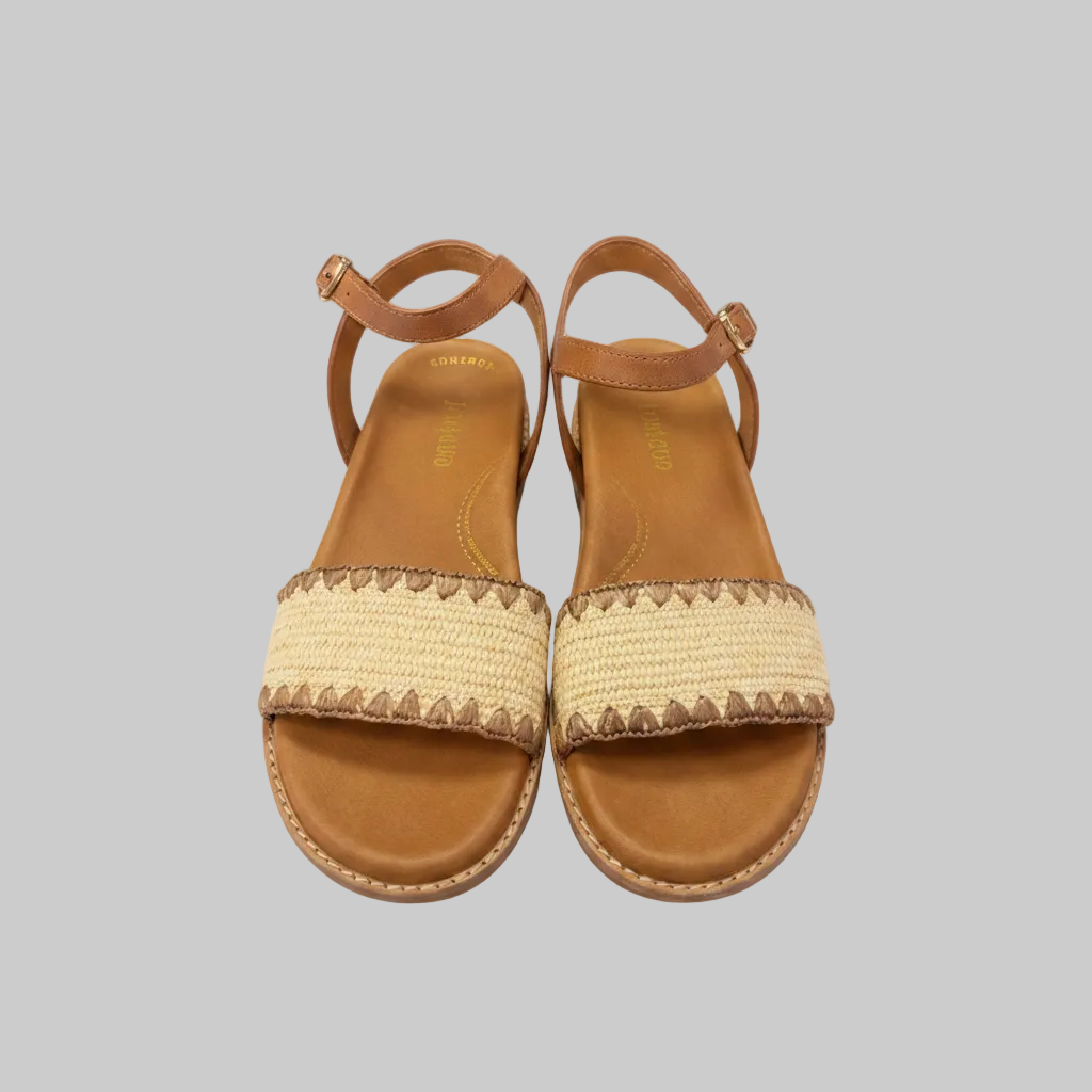 Jax & Bard Women's Ambitious Beige Raffia Tan - Orleans Shoe Co.