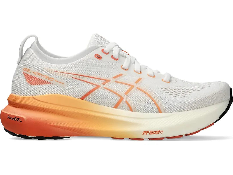 Asics Women's Gel Kayano 31 White Faded Orange