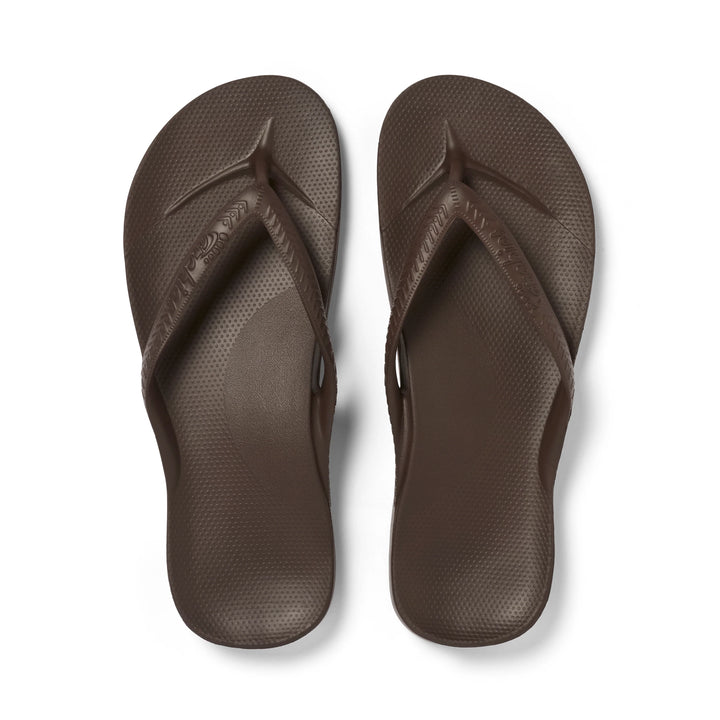 Archies Arch Support Flip Flops Brown - Orleans Shoe Co.