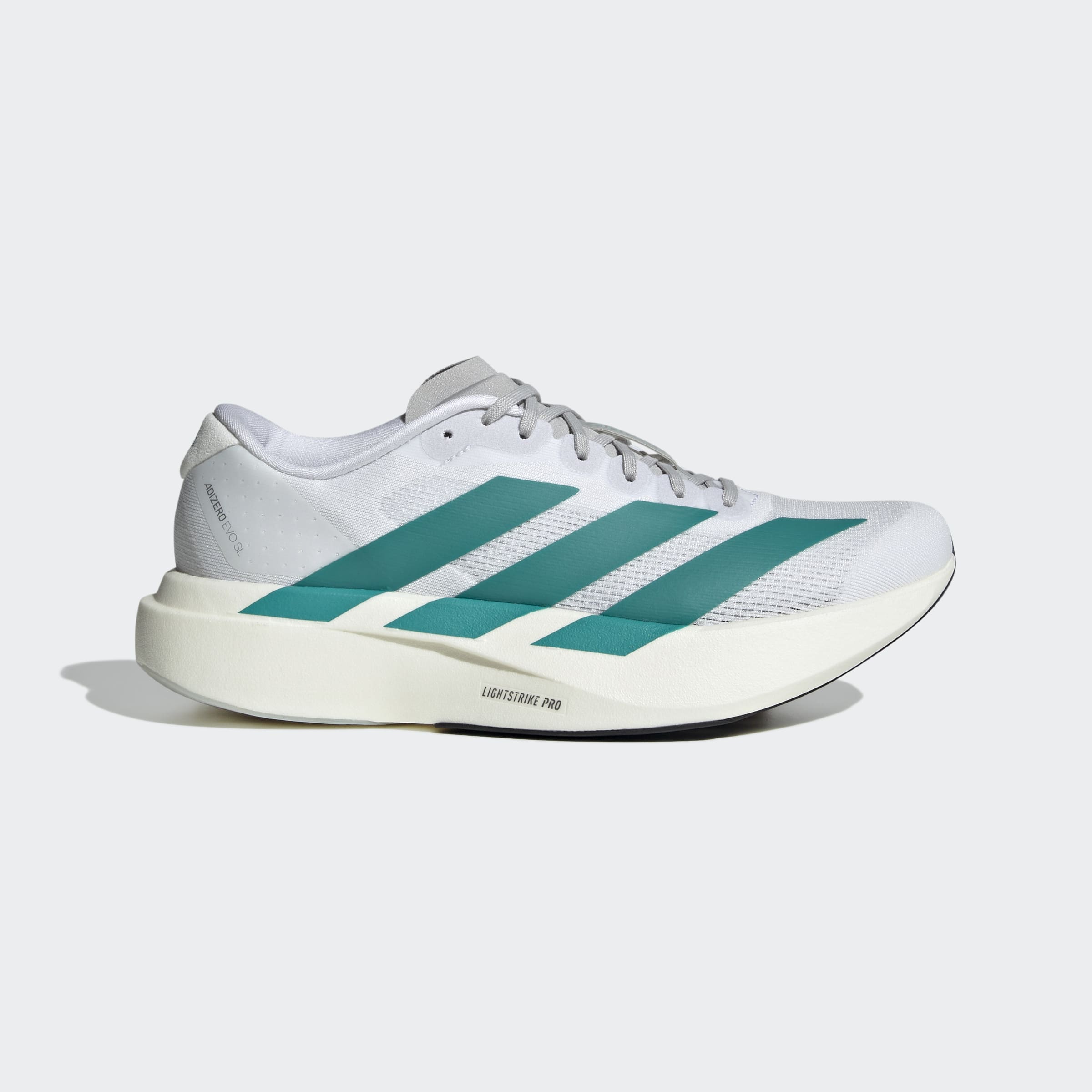 Adidas Women's Adizero Evo SL Cloud White Pure Teal Grey Two