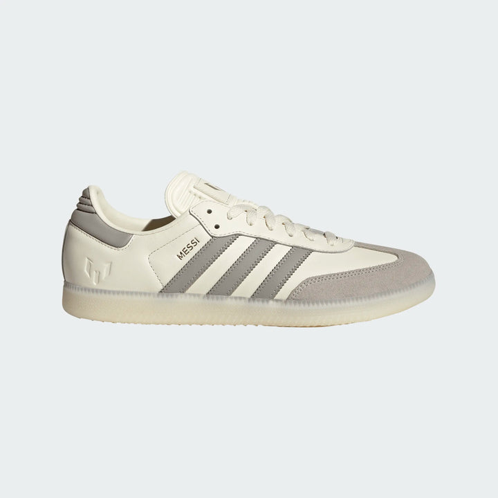 Adidas Men's Samba Messi Cream White Light Brown Gold Metallic JQ0266 - Orleans Shoe Co.