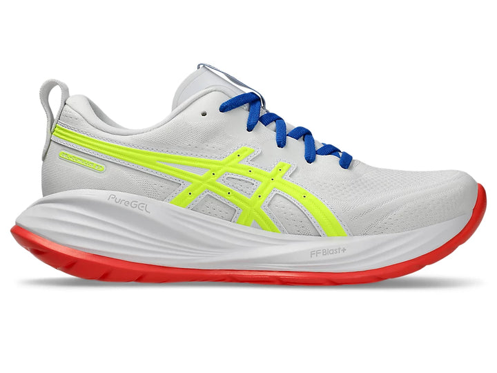 Asics Womens's Gel-Cumulus 27 ATC White Safety Yellow - Orleans Shoe Co.